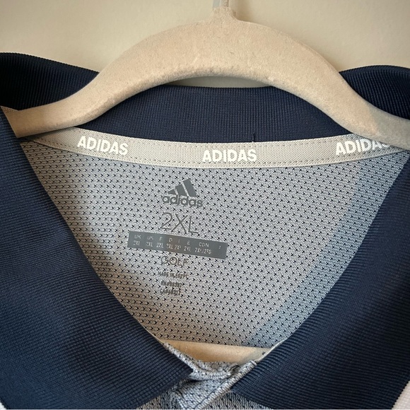 Adidas Mens Golf Polo Light Blue Grey Size 2XL - Picture 2 of 7